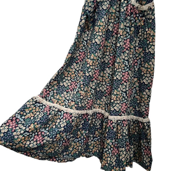 π Vintage Gunne Sax Style Prairie Dress Floral Pattern V-Neck w/ Pocketsπ - Picture 6 of 15